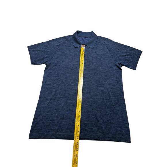 Lululemon Metal Vent Polo 2 Shirt Mens Medium BlueGreen Performance Short Sleeve - Picture 9 of 14